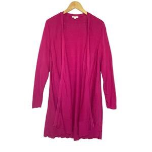 EILEEN FISHER Woman Pink Open Front 100% Organic Cotton Cardigan 1X